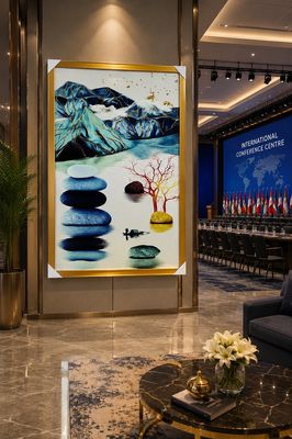 NATURE STONE LUXURY CRYSTAL PROCLAIN PAINTING