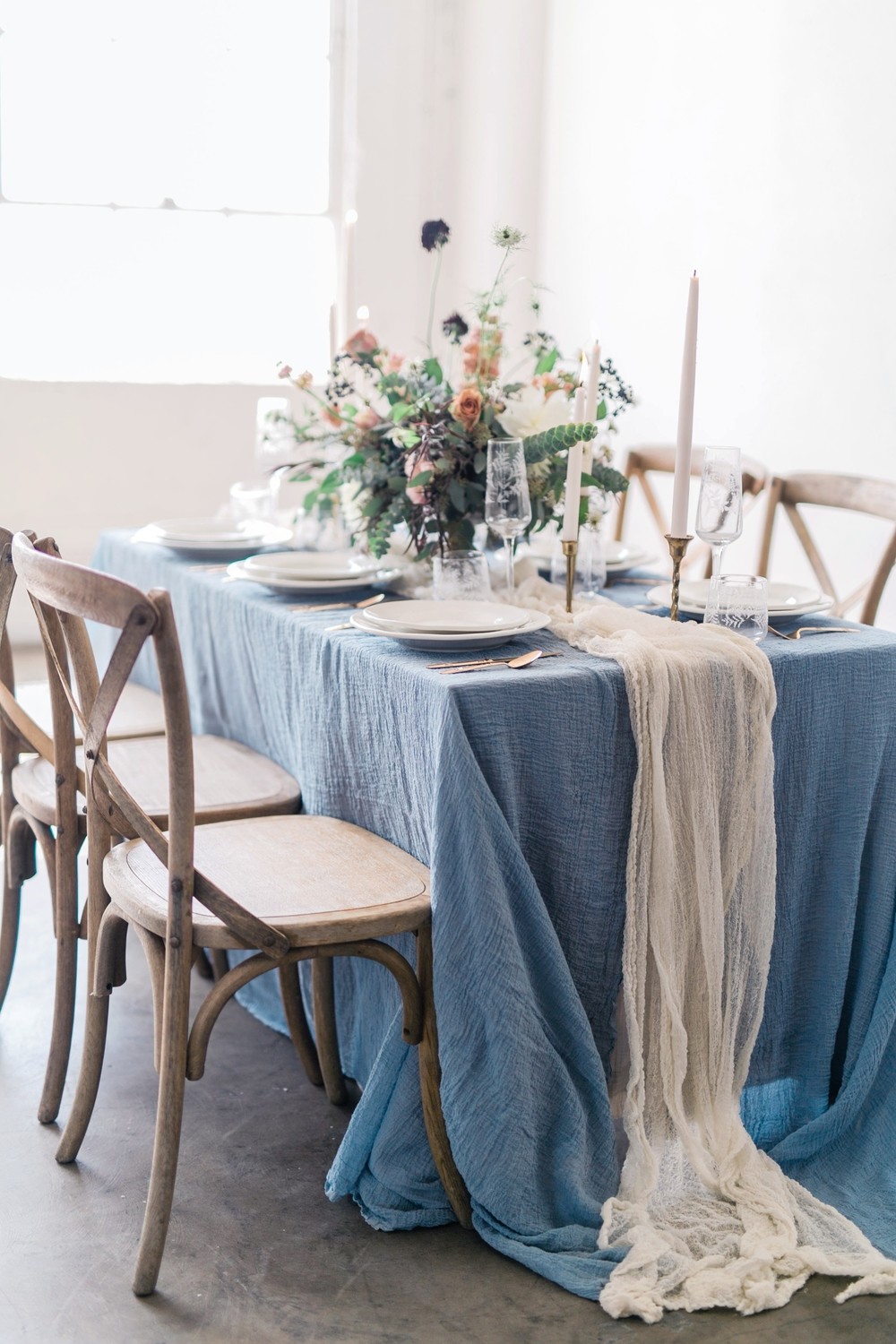 Gauze Table Runner Choose Your Color Hand Dyed Cheesecloth Wedding