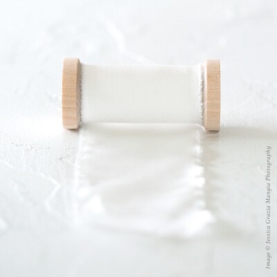 White | Classic Silk Ribbon | 100% Silk