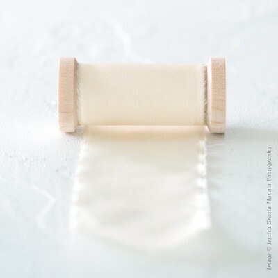Ivory | Classic Silk Ribbon | 100% Silk