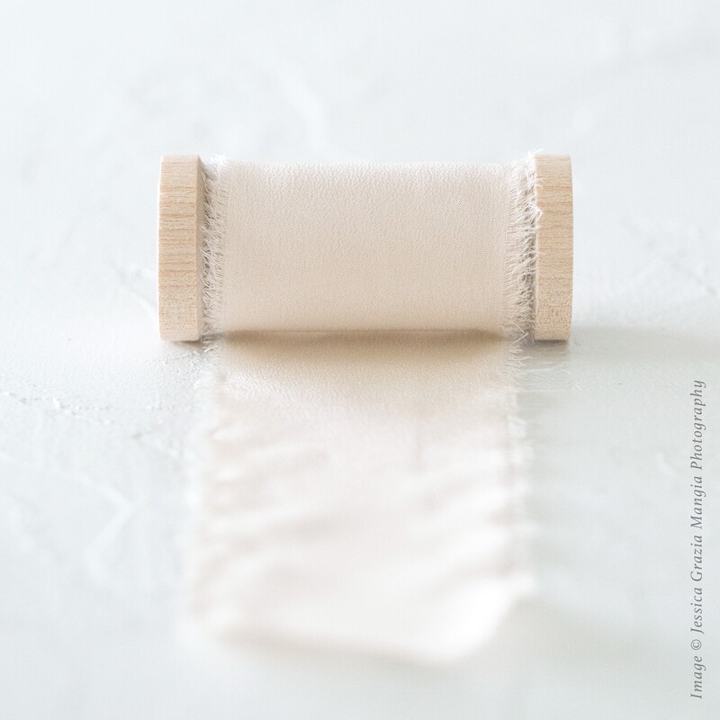 Coconut Cream | Luxe Silk Ribbon | 100% Silk