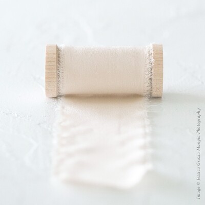 Coconut Cream | Luxe Silk Ribbon | 100% Silk