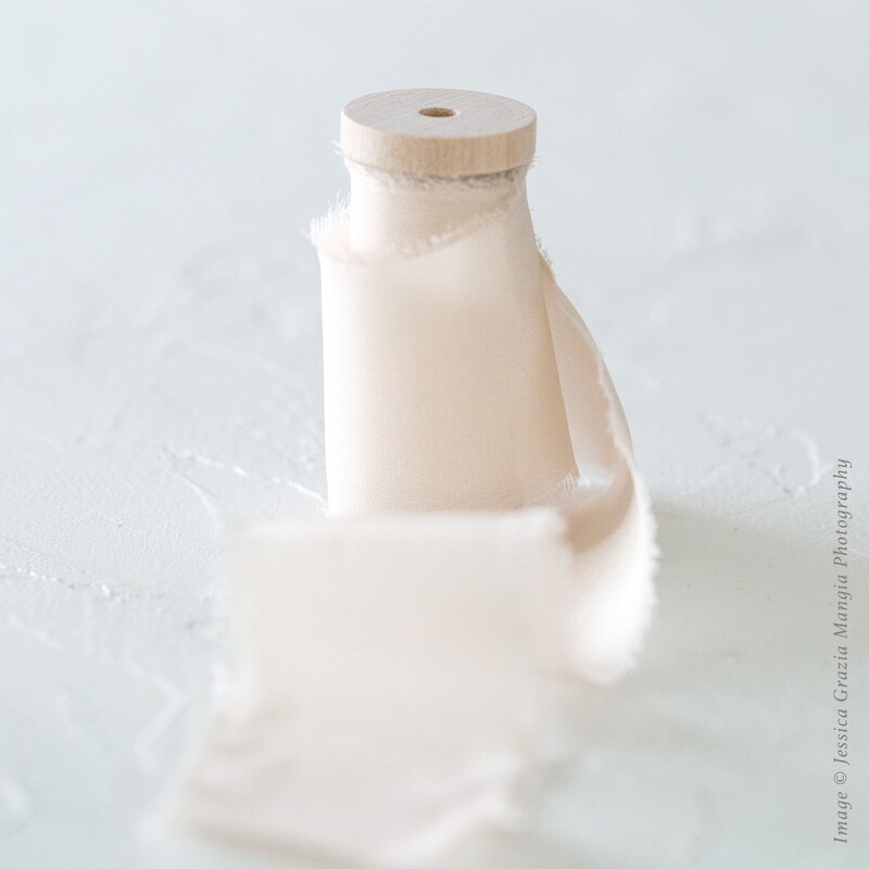 Coconut Cream | Luxe Silk Ribbon | 100% Silk