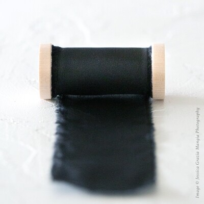 Black | Classic Silk Ribbon | 100% Silk