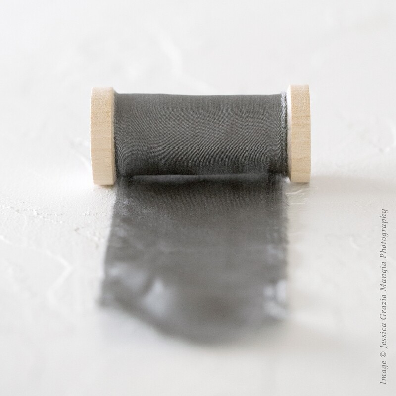 Stone Gray | Classic Silk Ribbon | 100% Silk