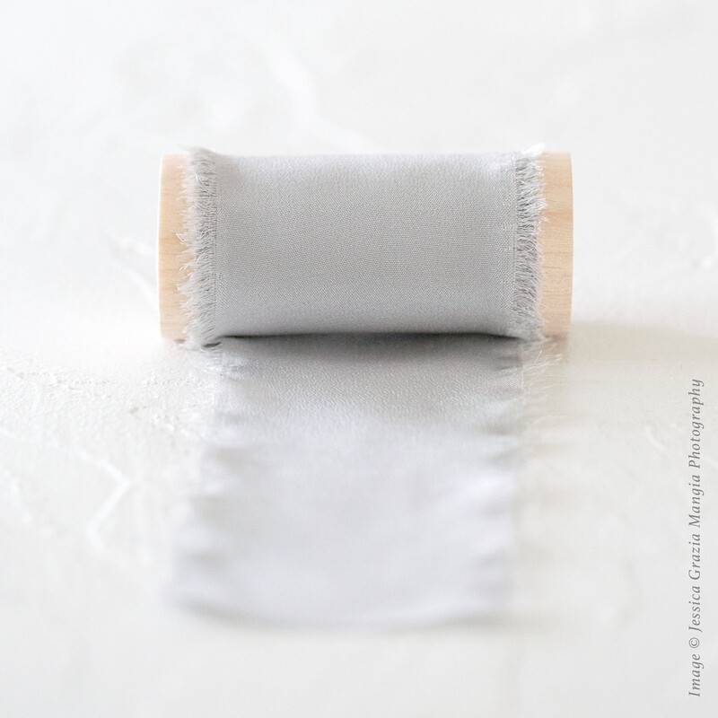 Light Grey | Luxe Silk Ribbon | 100% Silk