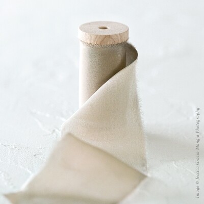 Praline Cream | Luxe Silk Ribbon | 100% Silk