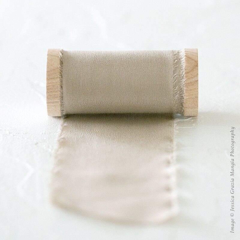 Praline Cream | Luxe Silk Ribbon | 100% Silk