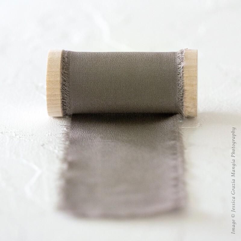 Ash Grey | Luxe Silk Ribbon | 100% Silk