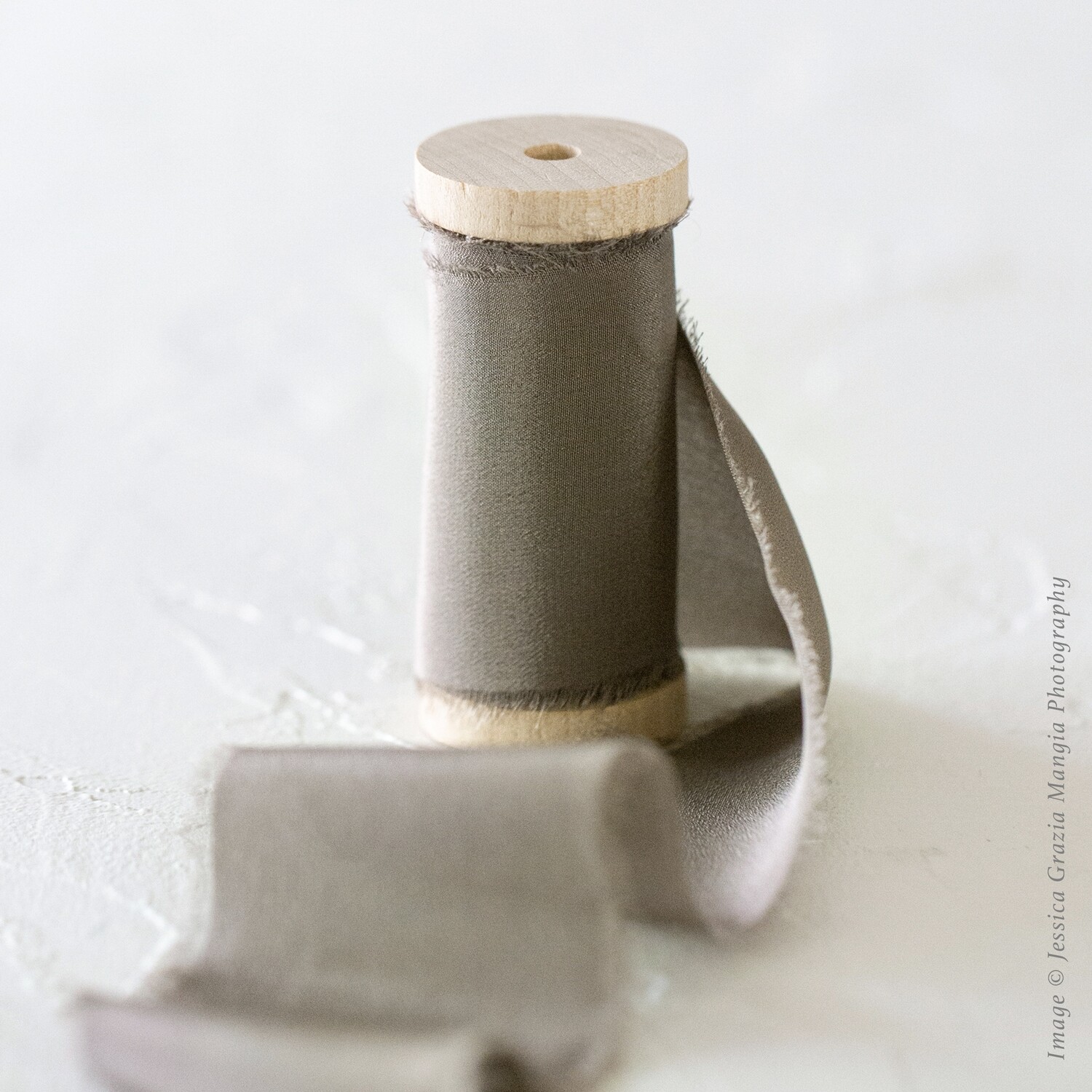 Ash Grey | Luxe Silk Ribbon | 100% Silk