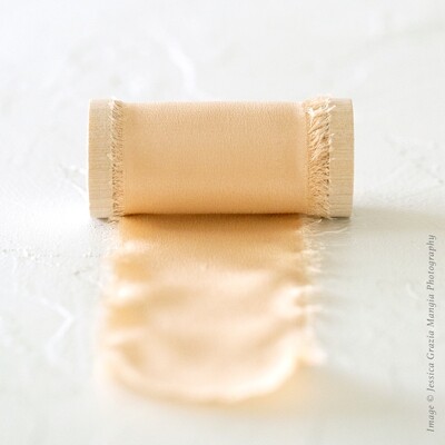 Apricot Crepe | Luxe Silk Ribbon | 100% Silk