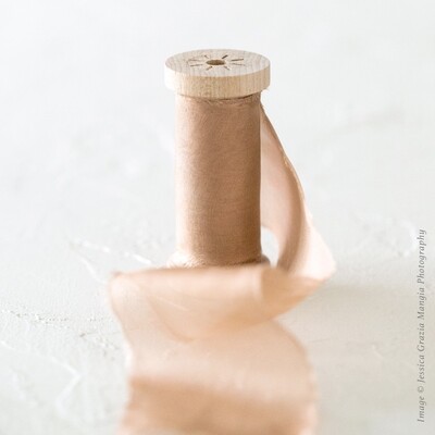Cinnamon | Silk Ribbon | 100% Silk Chiffon