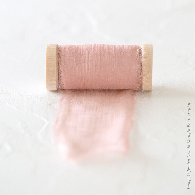 Petal | Crinkle Silk Ribbon | 100% Silk Chiffon
