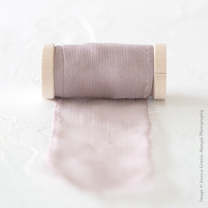Sweet Pea | Crinkle Silk Ribbon | 100% Silk Chiffon