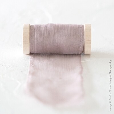 Sweet Pea | Crinkle Silk Ribbon | 100% Silk Chiffon