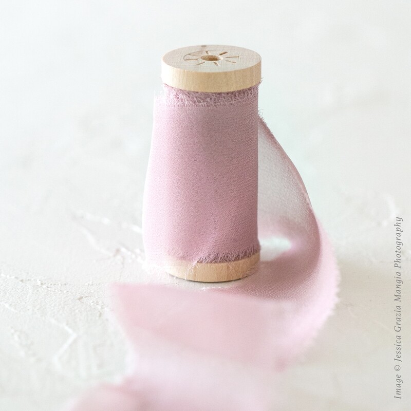 Mauve | Cheer Silk Ribbon | 100% Silk Chiffon