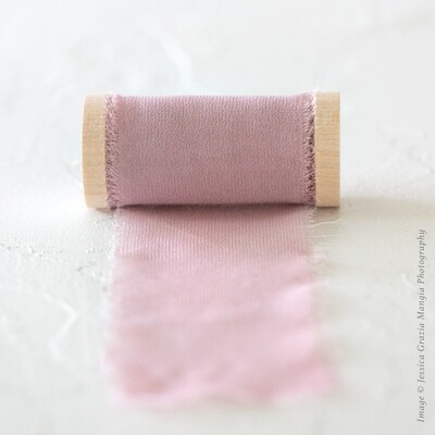 Mauve | Cheer Silk Ribbon | 100% Silk Chiffon