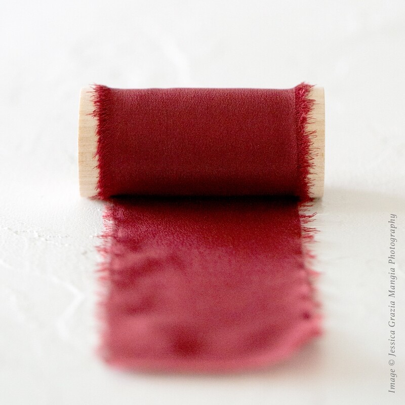 Red Garnet | Luxe Silk Ribbon | 100% Silk
