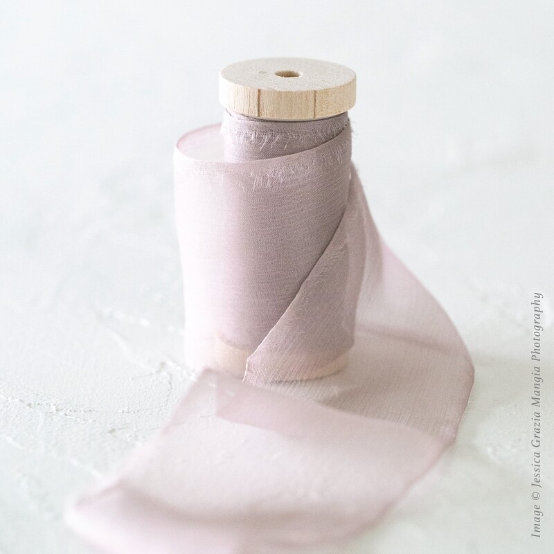 Sweet Pea | Crinkle Silk Ribbon | 100% Silk Chiffon