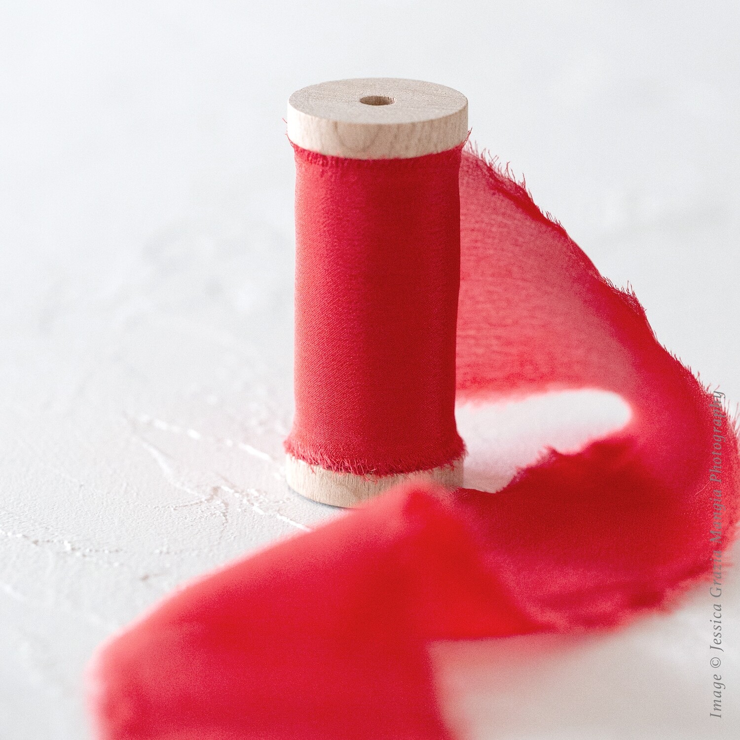 Classic Red | Luxe Silk Ribbon | 100% Silk