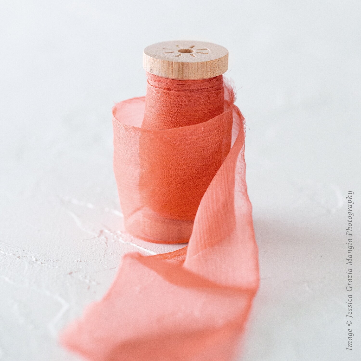 Sunset | Crinkle Silk Ribbon | 100% Silk Chiffon