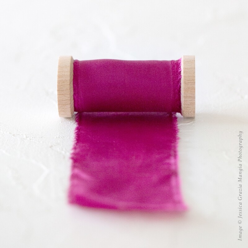 Berry Beautiful Fuchsia | Classic Silk Ribbon | 100% Silk