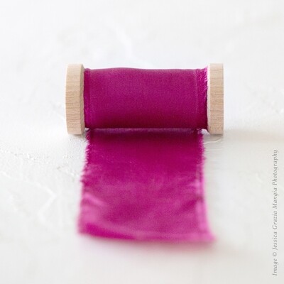 Berry Beautiful Fuchsia | Classic Silk Ribbon | 100% Silk