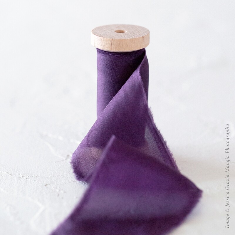 Plum | Classic Silk Ribbon | 100% Silk