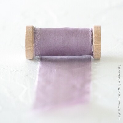 Sheer Amethyst | Sheer Silk Ribbon | 100% Silk Chiffon