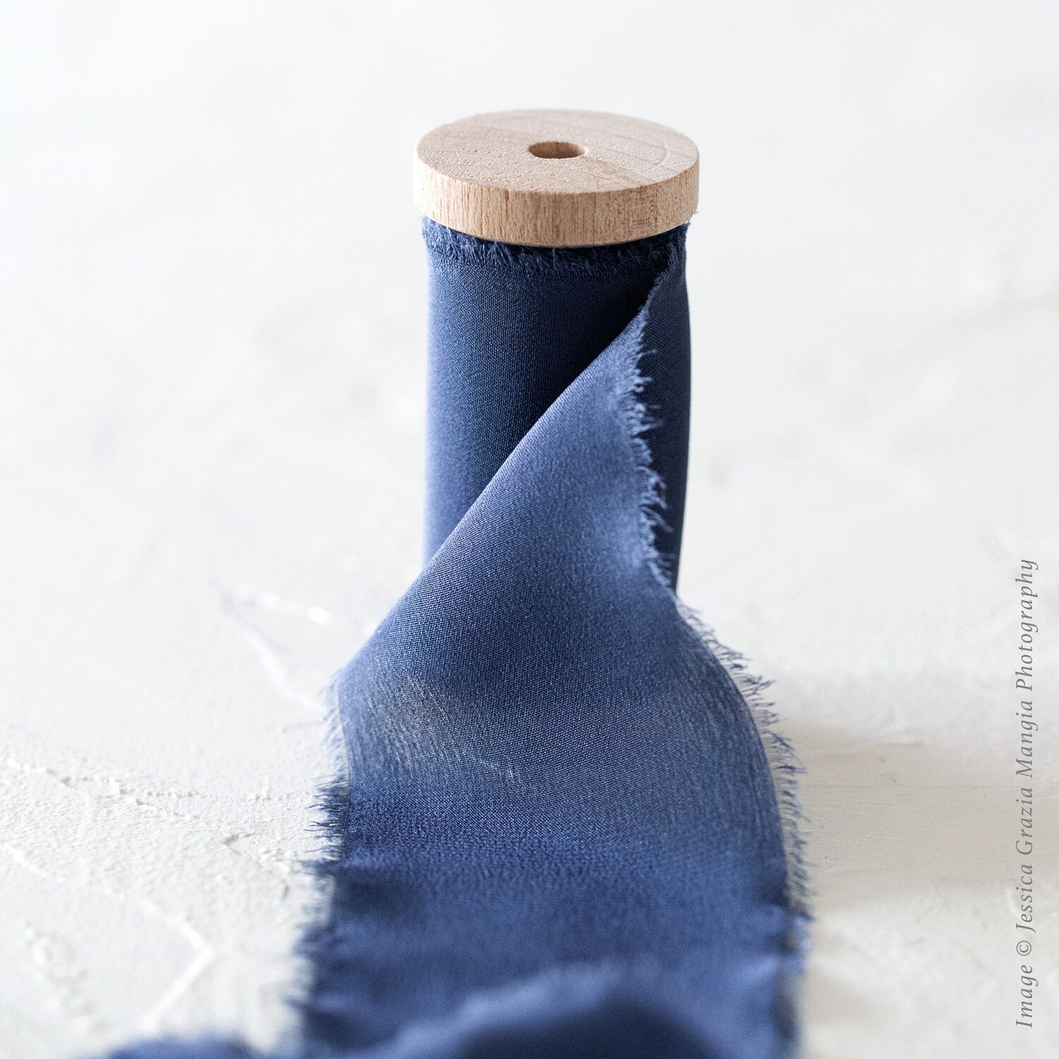 Steel Blue | Luxe Silk Ribbon | 100% Silk