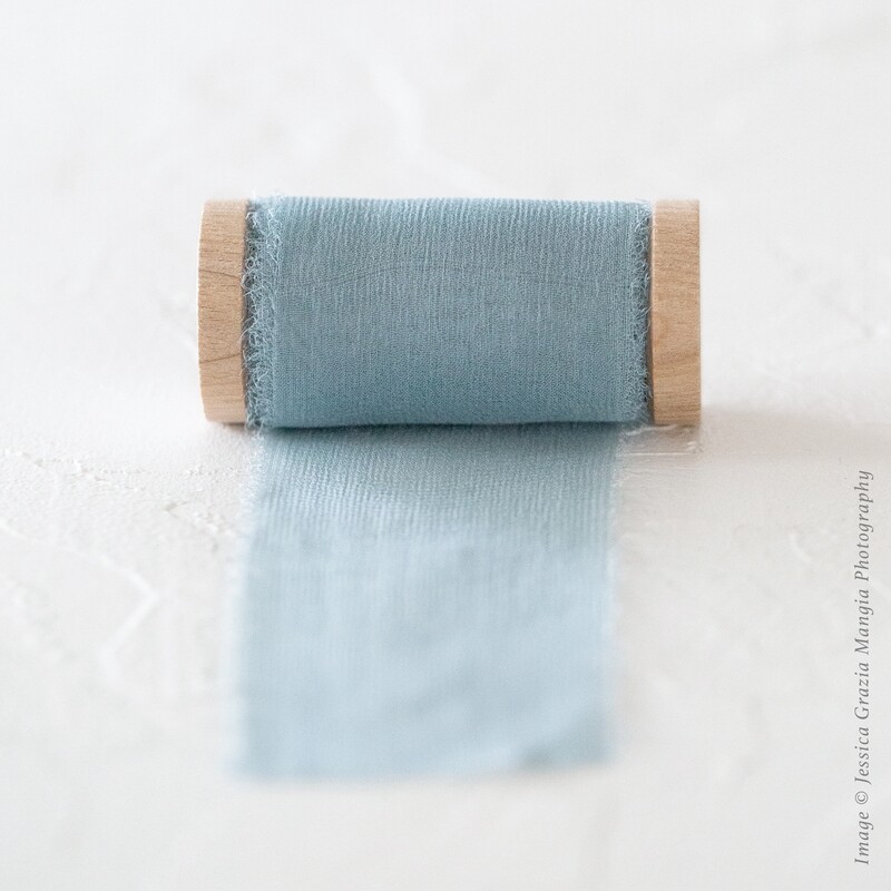 Something Blue | Sheer Silk Ribbon | 100% Silk Chiffon