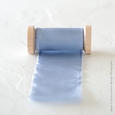 Blue Hydrangea | Classic Silk Ribbon | 100% Silk