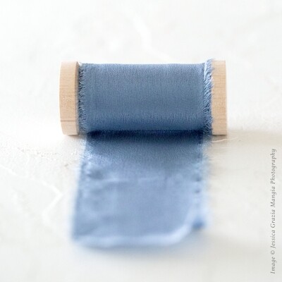 French Blue | Luxe Silk Ribbon | 100% Silk