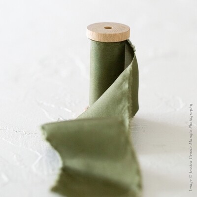 Olive | Classic Silk Ribbon | 100% Silk