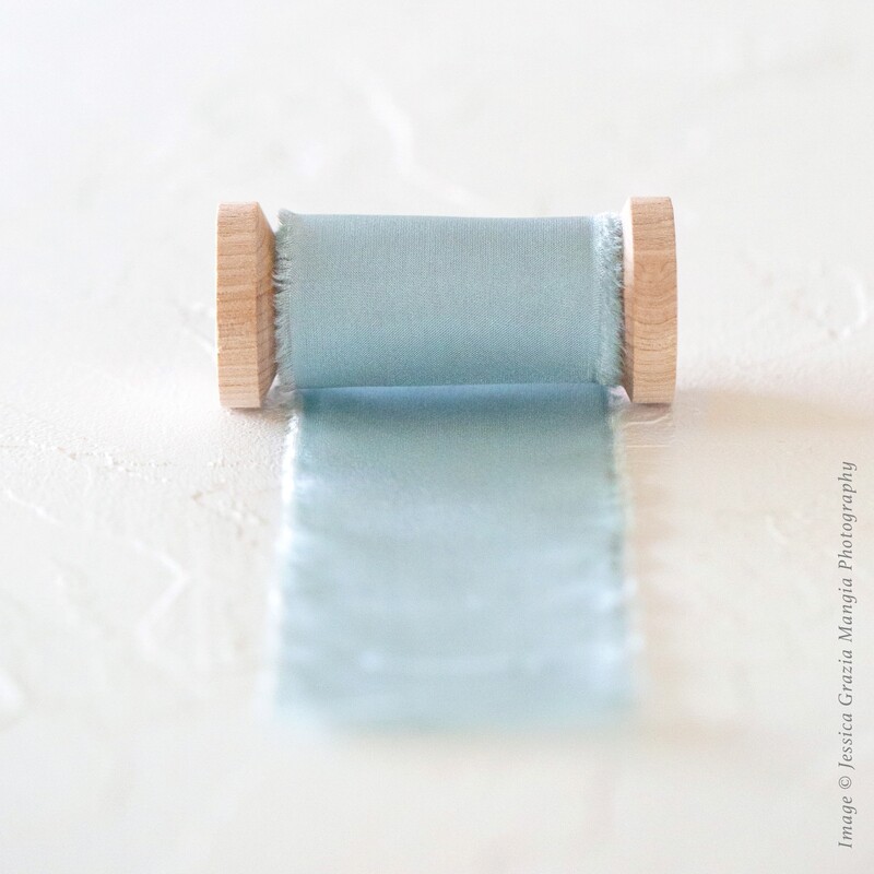 Ice Blue | Classic Silk Ribbon | 100% Silk