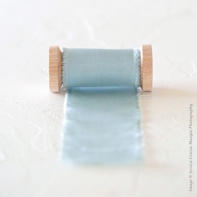Ice Blue | Classic Silk Ribbon | 100% Silk