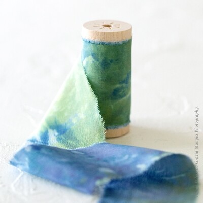 Water Lilies | CLOSEOUT| Artist Series Luxe Silk Ribbon | 100% Silk