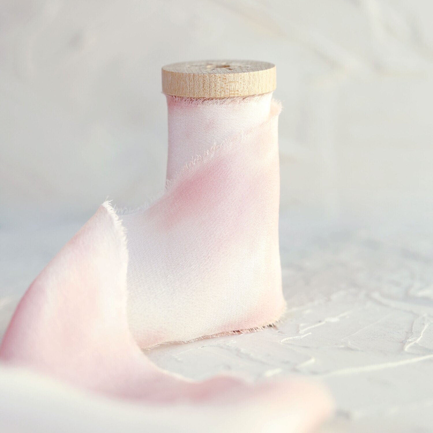 Strawberry Cream | Artist Series Luxe Silk Ribbon | 100% Silk