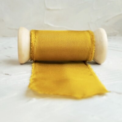 Ochre | Classic Silk Ribbon | 100% Silk