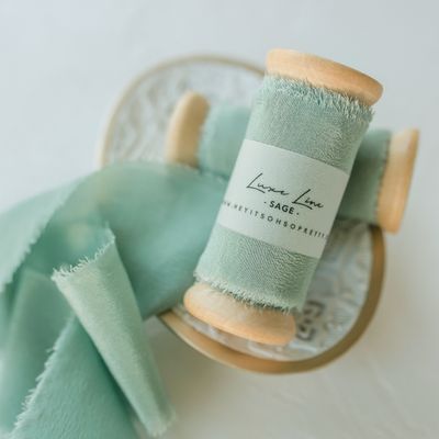 Sage | Luxe Silk Ribbon | 100% Silk