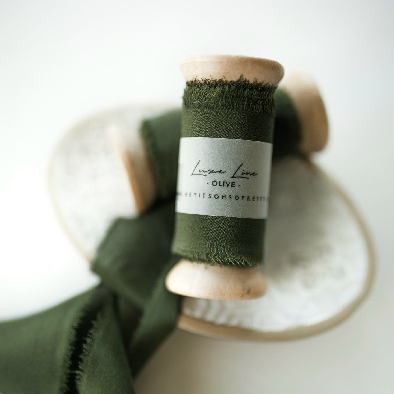 Olive | Luxe Silk Ribbon | 100% Silk