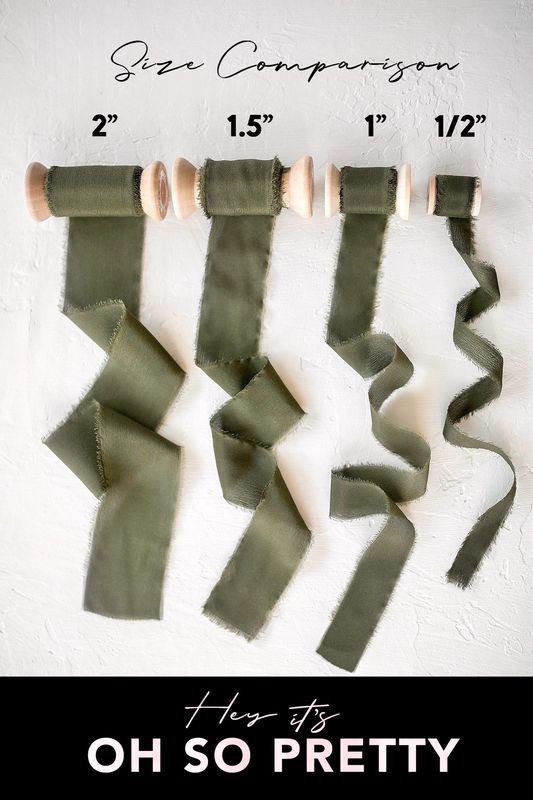 Light Olive *NEW* | Luxe Silk Ribbon | 100% Silk