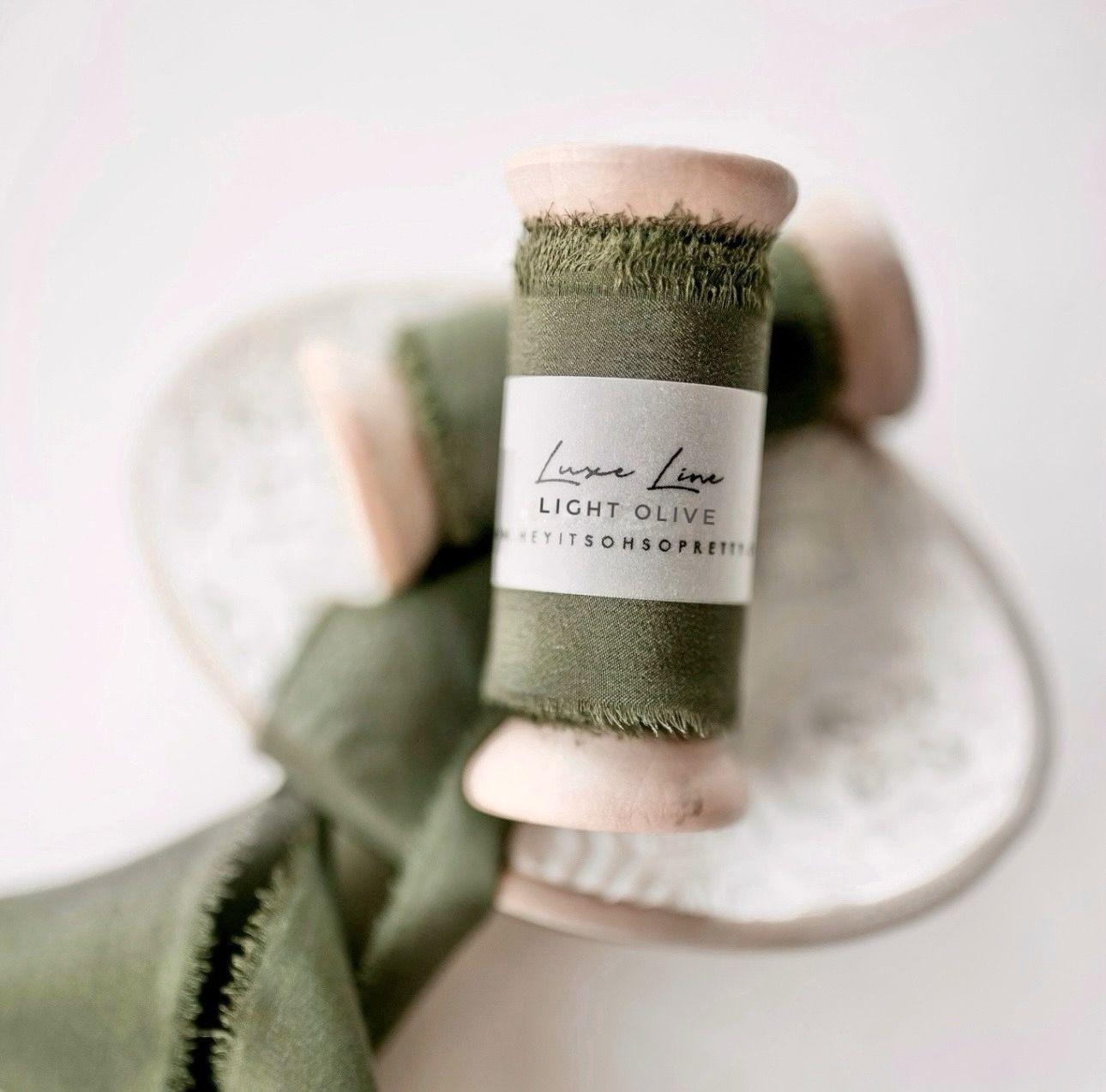 Light Olive *NEW* | Luxe Silk Ribbon | 100% Silk