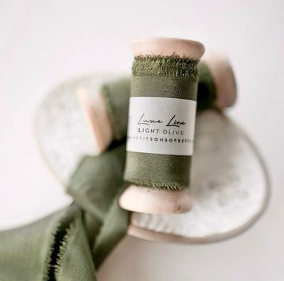 Light Olive *NEW* | Luxe Silk Ribbon | 100% Silk