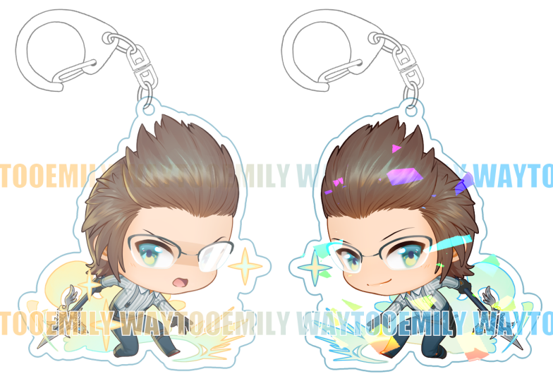 FFXV - Ignis Double-sided Holo Charm
