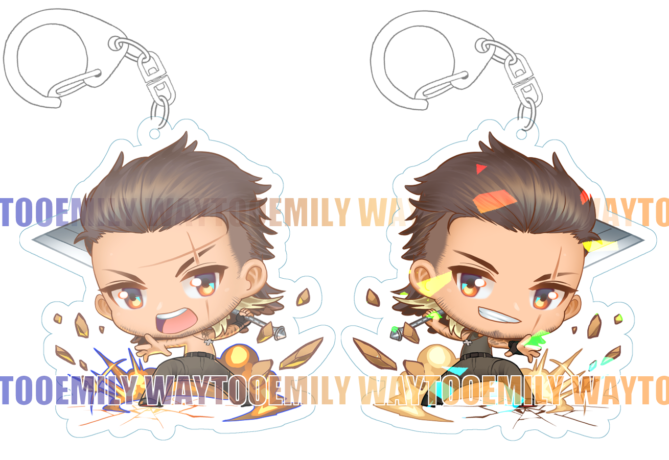 FFXV - Gladiolus Double-sided Holo Charm