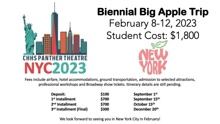 2023 NYC Trip December 20th FINAL Payment $300