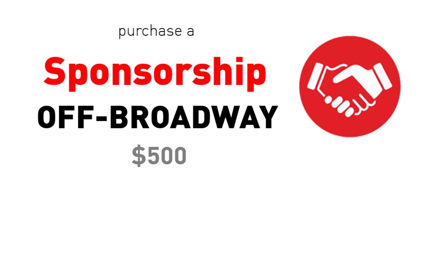 Sponsorship Level 3 - Off-Broadway