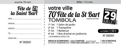 Ticket 2 souches + 1 billet