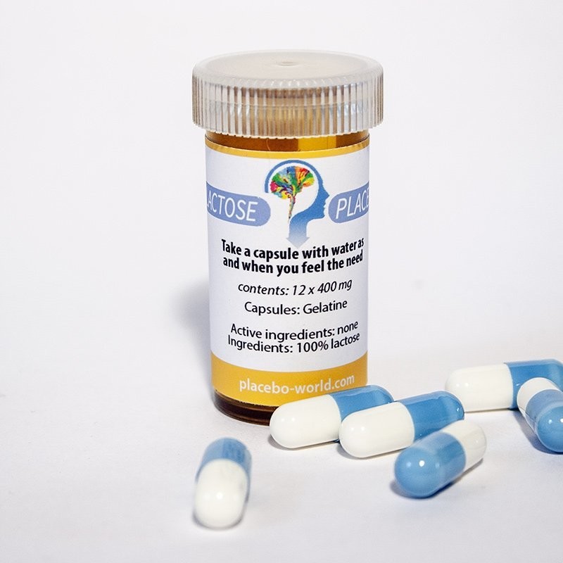 12 x 400mg gelatine capsules containing LACTOSE powder